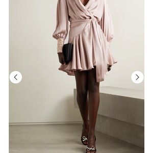 Zimmermann Blush Long Sleeve Wrap Dress NWT